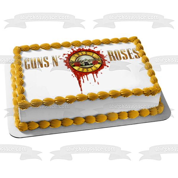 Guns N' Roses Logo Guns Roses Rock Band Edible Cake Topper Image ABPID11182