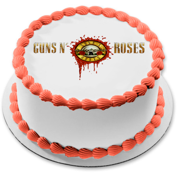 Guns N' Roses Logo Guns Roses Rock Band Edible Cake Topper Image ABPID11182