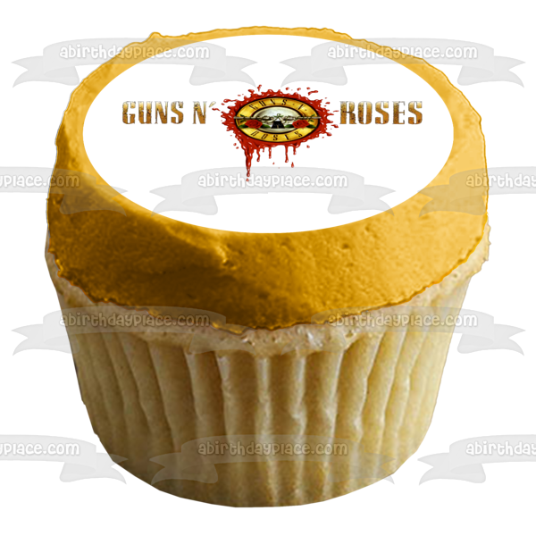 Guns N' Roses Logo Guns Roses Rock Band Edible Cake Topper Image ABPID11182