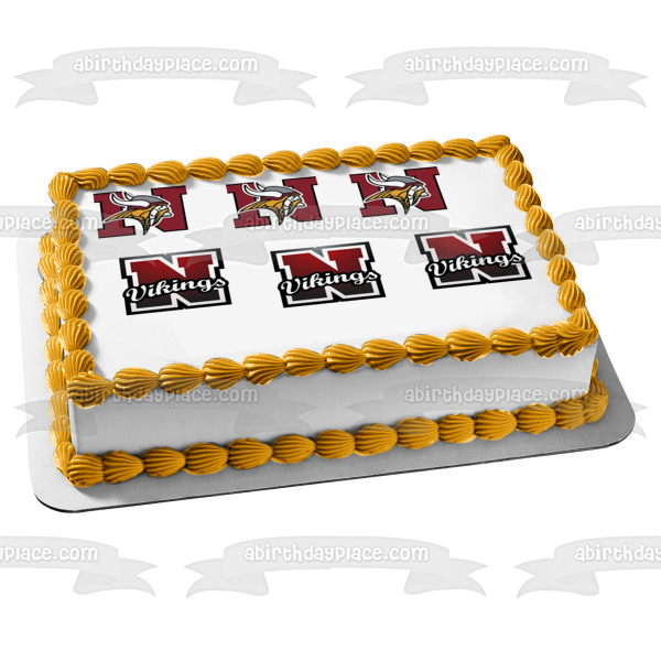 Imagen comestible para tarta con logotipo deportivo de los Minnesota Vikings ABPID11360 