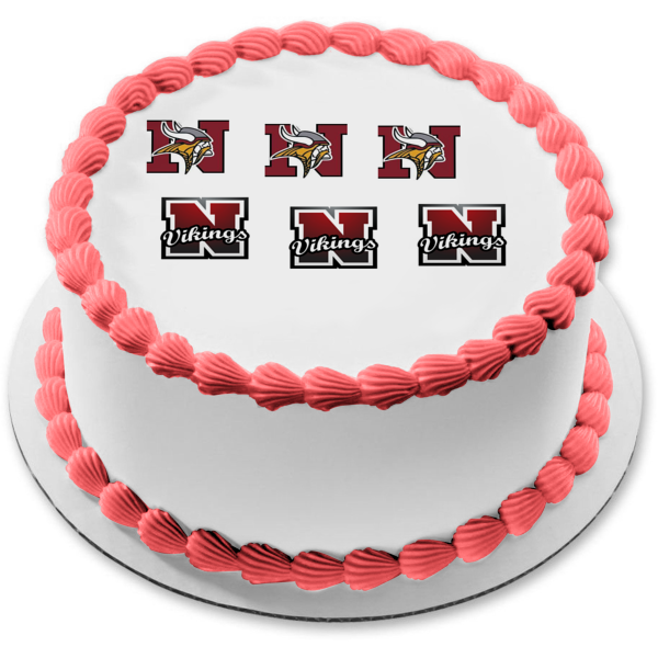 Imagen comestible para tarta con logotipo deportivo de los Minnesota Vikings ABPID11360 