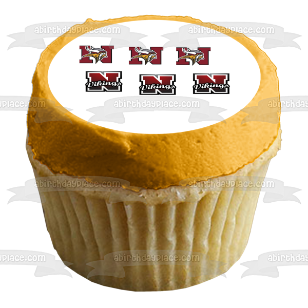 Imagen comestible para tarta con logotipo deportivo de los Minnesota Vikings ABPID11360 