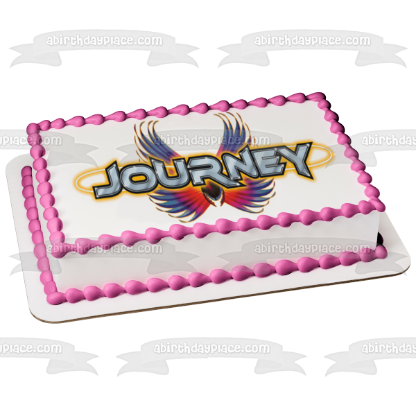 Decoración comestible para tarta con logotipo de Music Journey, banda de rock, imagen ABPID11183 