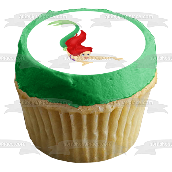 Imagen comestible para tarta de Disney La Sirenita Ariel nadando ABPID11186 