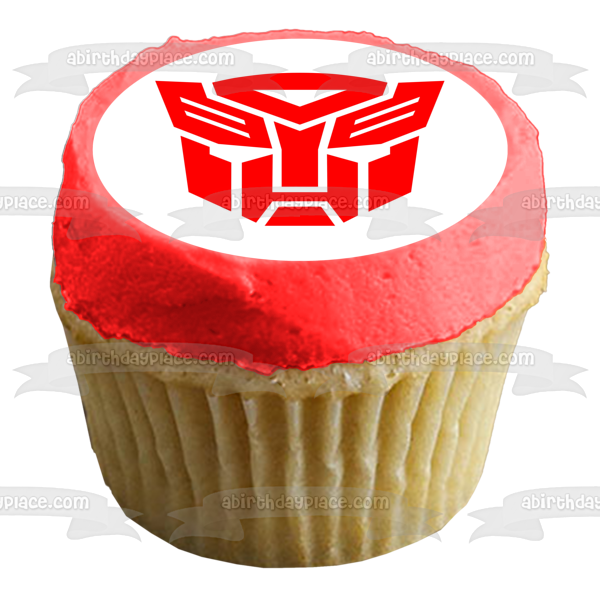 Imagen comestible para decoración de tarta con logotipo rojo de Transformers ABPID11193 