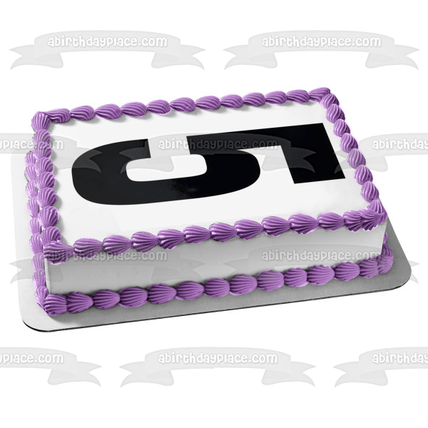 Black Number 5 Edible Cake Topper Image ABPID11388