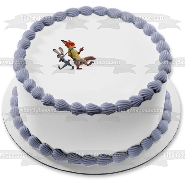 Imagen comestible para tarta de la teniente Judy Hopps de Zootopia, Nick Wilde, ABPID11263 