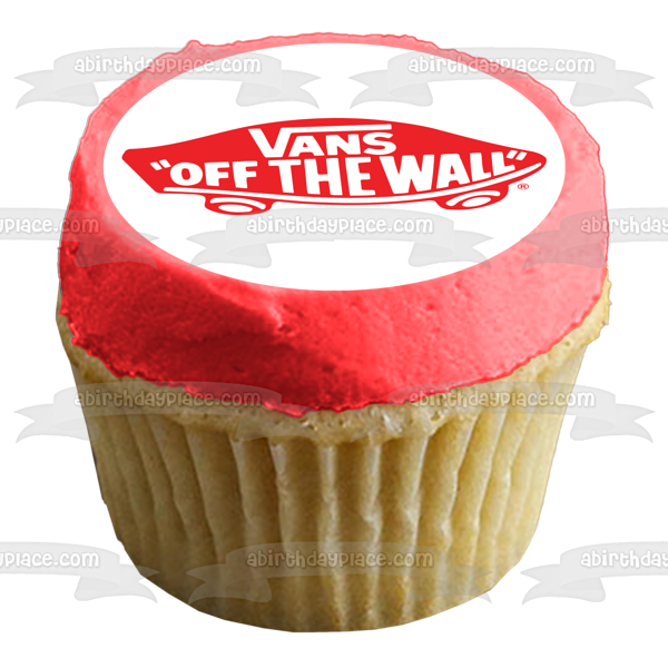 Imagen comestible para decoración de tarta con el logotipo de Vans Off the Wall ABPID11410 