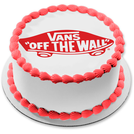 Imagen comestible para decoración de tarta con el logotipo de Vans Off the Wall ABPID11410 