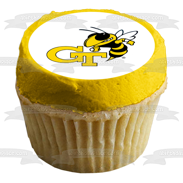 Imagen de decoración comestible para tarta con el logotipo de Bumblebee de Cool Georgia Tech ABPID11286 