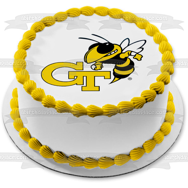 Imagen de decoración comestible para tarta con el logotipo de Bumblebee de Cool Georgia Tech ABPID11286 