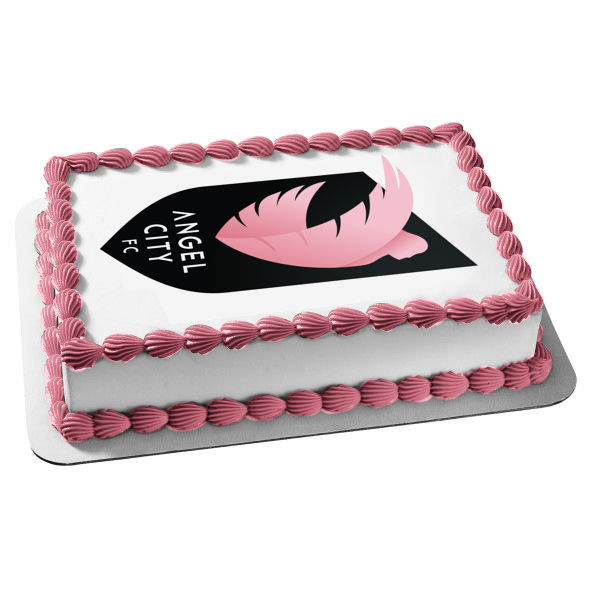 Imagen comestible para decoración de tarta con el logotipo del Angel City Football Club ABPID55601 