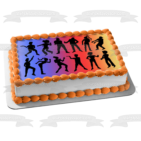 Imagen comestible para decoración de tarta con siluetas de danza afropop ABPID55602 