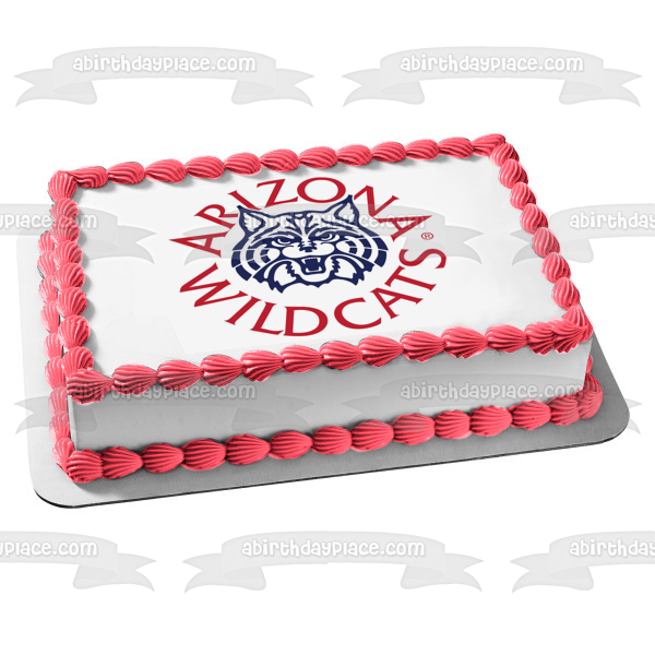 Arizona Wildcats Team Logo Edible Cake Topper Image ABPID55603