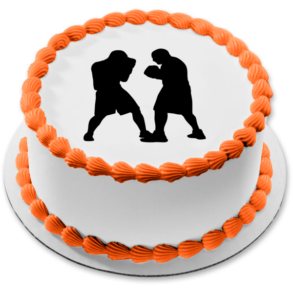 Personalised boxing cake topper edible icing sheets or wafer paper 6 inch  (Wafer)