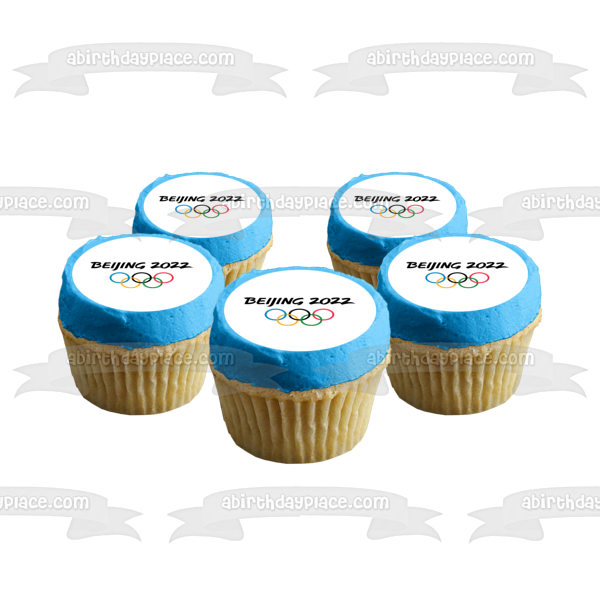 Imagen comestible para decoración de tarta con el logotipo de los Juegos Olímpicos de Beijing 2022 ABPID55610 