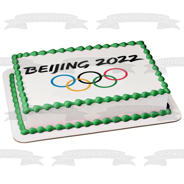 Imagen comestible para decoración de tarta con el logotipo de los Juegos Olímpicos de Beijing 2022 ABPID55610 