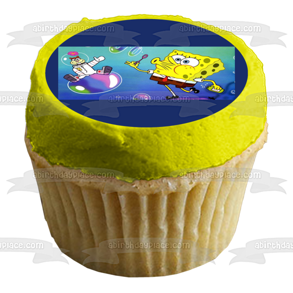 SpongeBob SquarePants Sandy Blowing Bubbles Edible Cake Topper Image ABPID11673