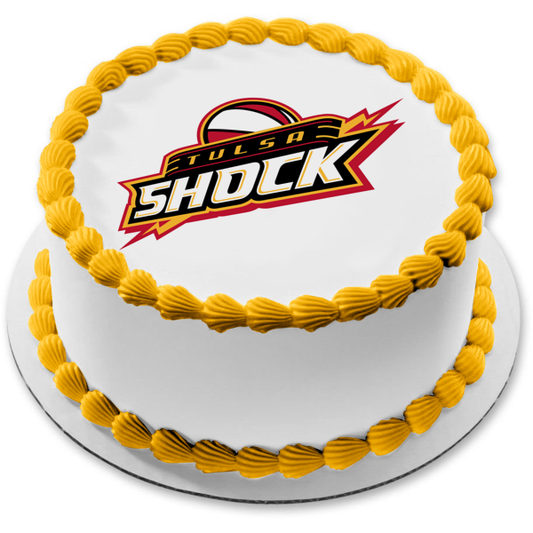 Imagen comestible para tarta con logotipo del equipo de baloncesto profesional Tulsa Shock ABPID55704 