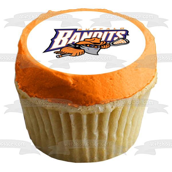 Imagen comestible para decoración de tarta con el logotipo del equipo de Lacrosse de Buffalo Bandits ABPID55622 