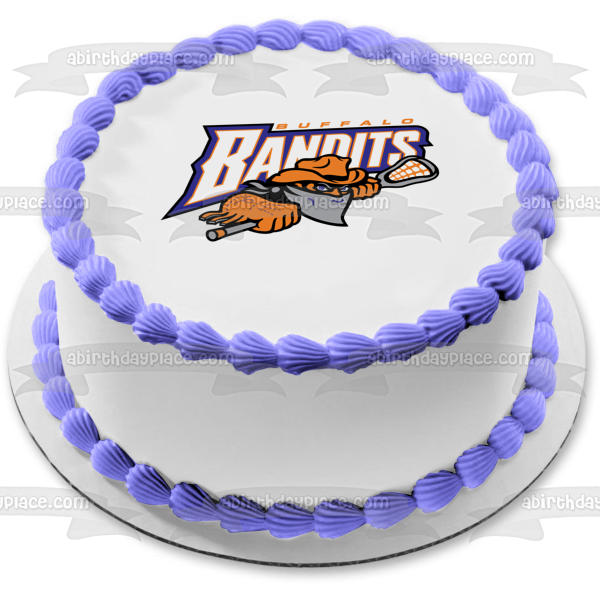 Imagen comestible para decoración de tarta con el logotipo del equipo de Lacrosse de Buffalo Bandits ABPID55622 