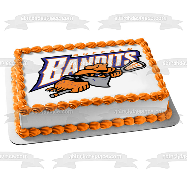 Imagen comestible para decoración de tarta con el logotipo del equipo de Lacrosse de Buffalo Bandits ABPID55622 