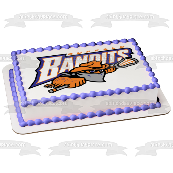 Imagen comestible para decoración de tarta con el logotipo del equipo de Lacrosse de Buffalo Bandits ABPID55622 