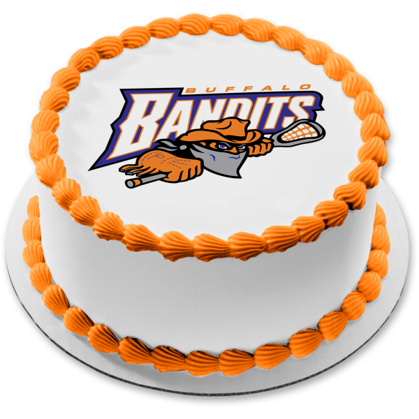 Imagen comestible para decoración de tarta con el logotipo del equipo de Lacrosse de Buffalo Bandits ABPID55622 