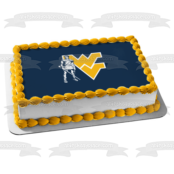 West Virginia University Mountaineer's Logo Edible Cake Topper Image  ABPID55705