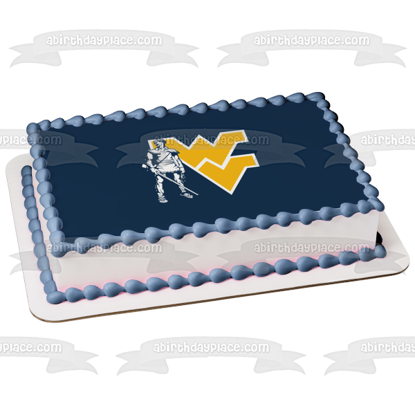 Imagen comestible para decoración de tarta con el logotipo del montañero de la Universidad de West Virginia ABPID55705 