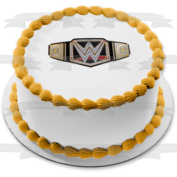 Imagen comestible para tarta con cinturón de campeonato de la WWE de World Wrestling Entertainment ABPID55707 