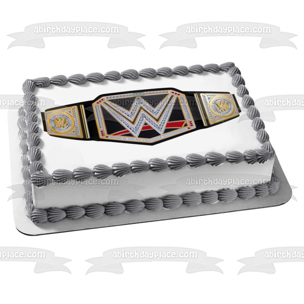 Imagen comestible para tarta con cinturón de campeonato de la WWE de World Wrestling Entertainment ABPID55707 