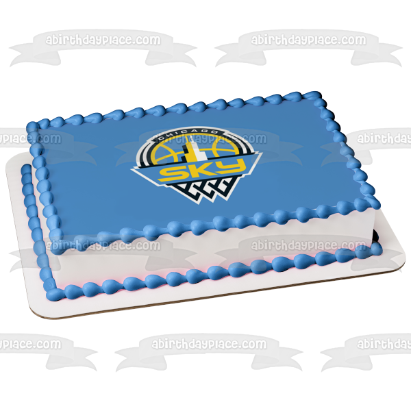 Wnba Chicago Sky Basketball Logo Edible Cake Topper Image ABPID55628