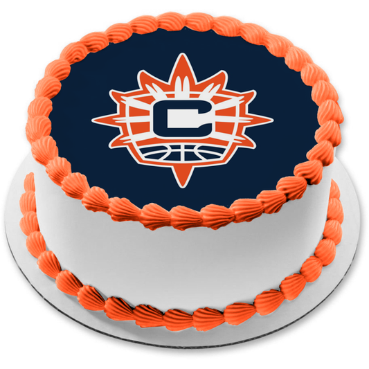 Imagen comestible para tarta con logotipo del equipo Wnba Connecticut Sun ABPID55629 