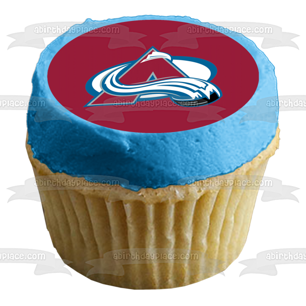 Imagen comestible para decoración de tarta con el logotipo del equipo Colorado Avalanche ABPID55630 