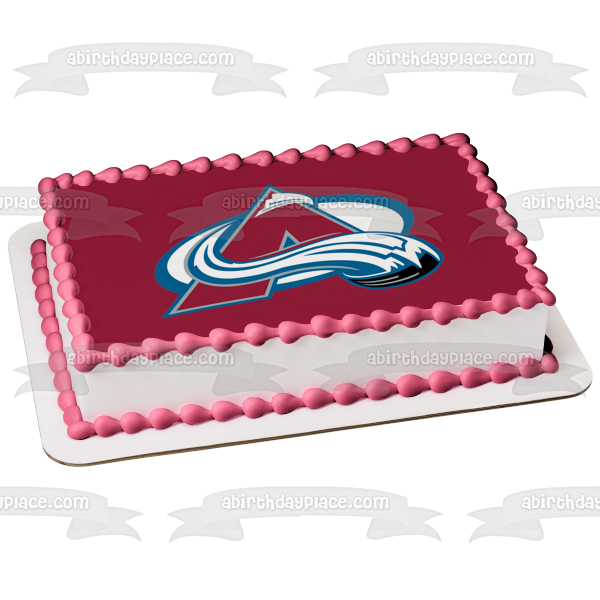 Imagen comestible para decoración de tarta con el logotipo del equipo Colorado Avalanche ABPID55630 