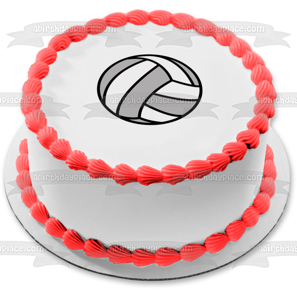 Volleyball Cartoon Illustration Edible Cake Topper Image ABPID55712