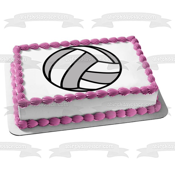 Volleyball Cartoon Illustration Edible Cake Topper Image ABPID55712