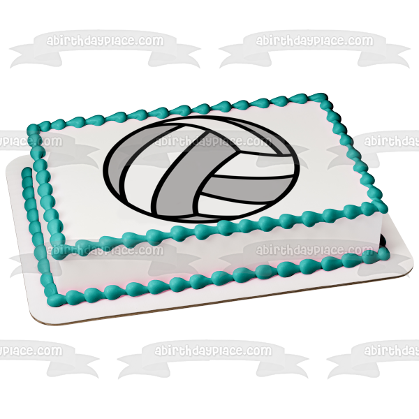 Volleyball Cartoon Illustration Edible Cake Topper Image ABPID55712