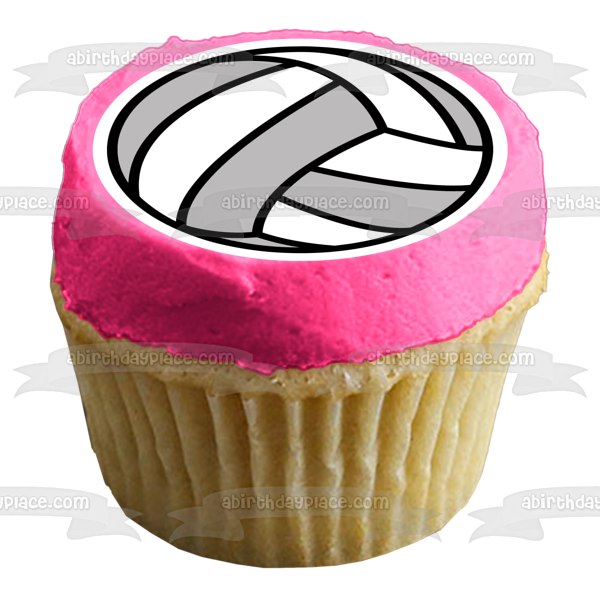 Volleyball Cartoon Illustration Edible Cake Topper Image ABPID55712