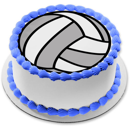 Volleyball Cartoon Illustration Edible Cake Topper Image ABPID55712