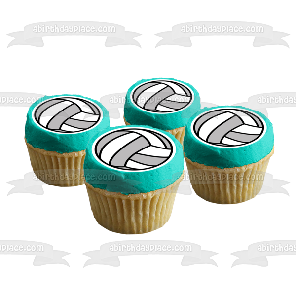 Volleyball Cartoon Illustration Edible Cake Topper Image ABPID55712