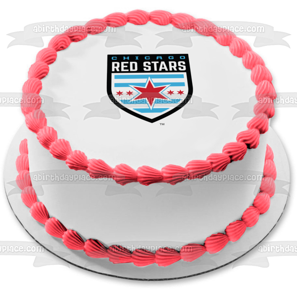 Nwsl Chicago Red Stars Soccer Club Logo Edible Cake Topper Image ABPID55631