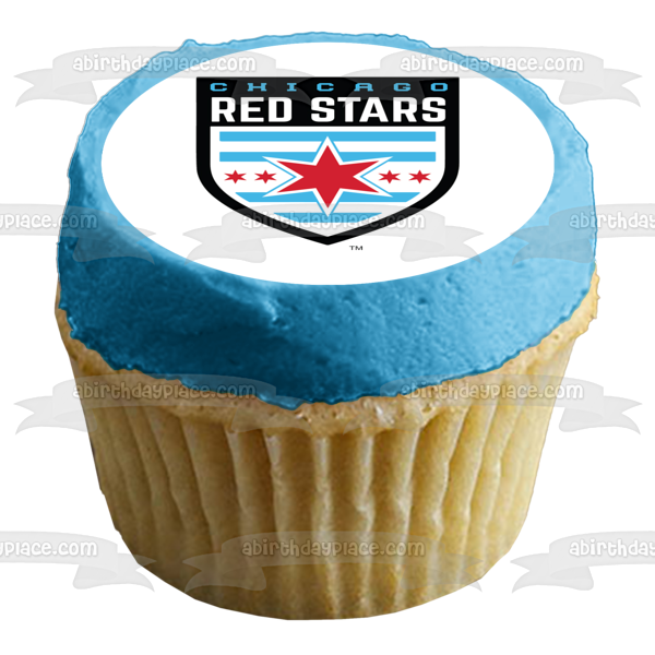 Nwsl Chicago Red Stars Soccer Club Logo Edible Cake Topper Image ABPID55631