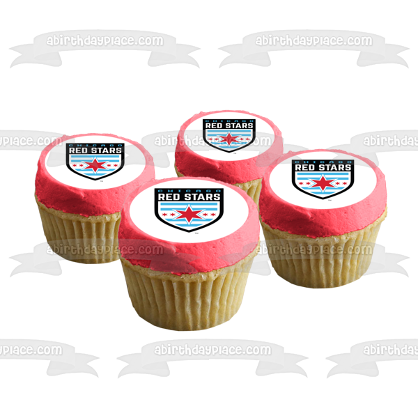 Nwsl Chicago Red Stars Soccer Club Logo Edible Cake Topper Image ABPID55631