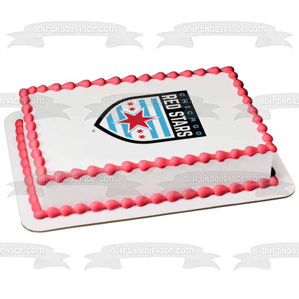 Nwsl Chicago Red Stars Soccer Club Logo Edible Cake Topper Image ABPID55631