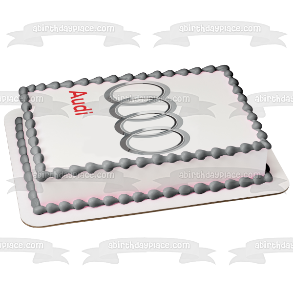 Audi Red Logo 4 Silver Circles Edible Cake Topper Image ABPID11431 | Edible cake  toppers, Edible cake, Cake toppers