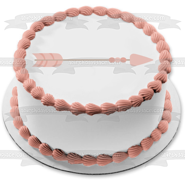 Blush Tribal Arrow Head Pink Edible Cake Topper Image ABPID11438