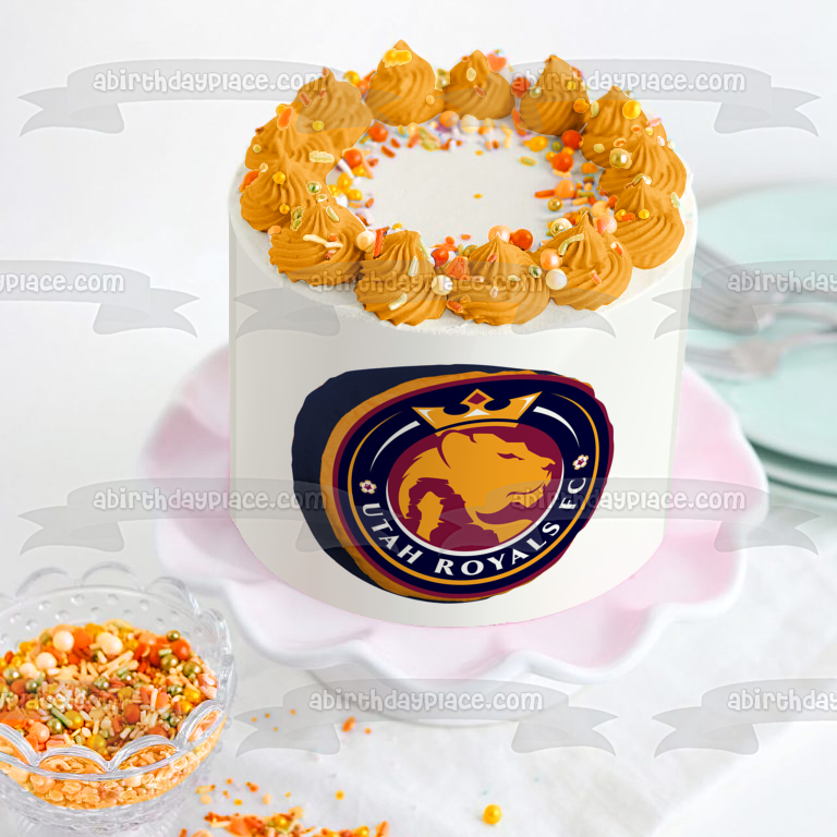 Imagen comestible para tarta con logotipo del equipo del club de fútbol Utah Royals ABPID55714 