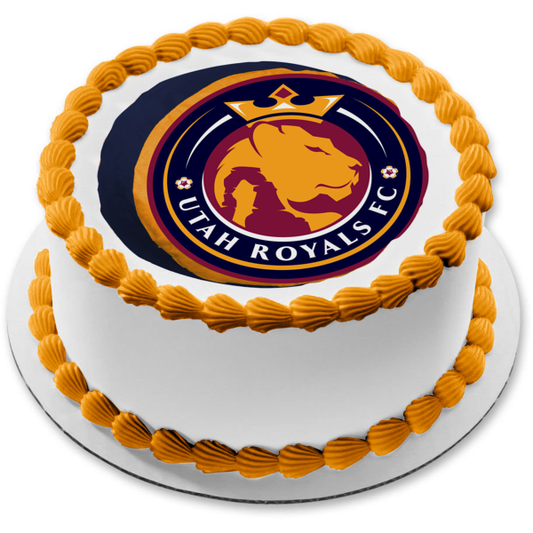 Utah Royals Football Club Team Logo Edible Cake Topper Image ABPID55714